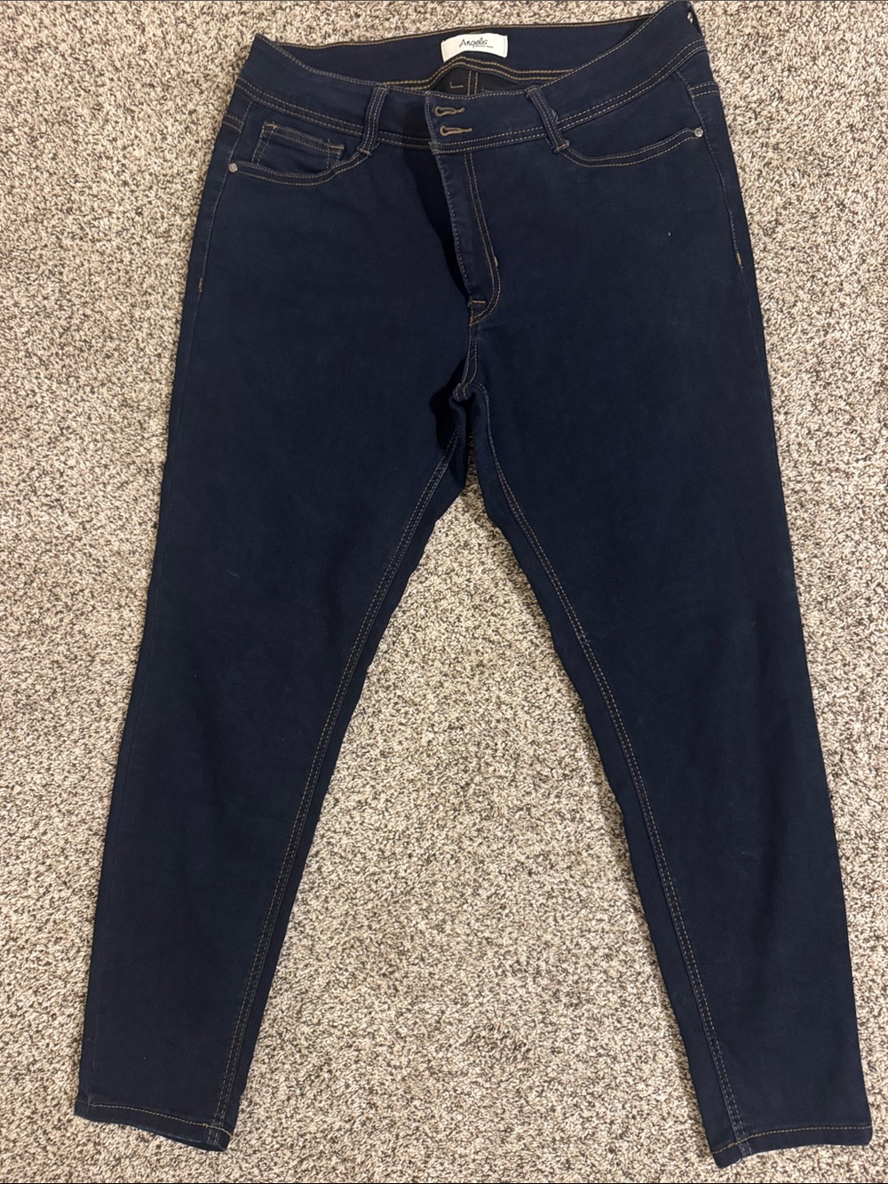 Women's (Sz 16) Skinny Jeans in Dark Blue with Contrast Stitching